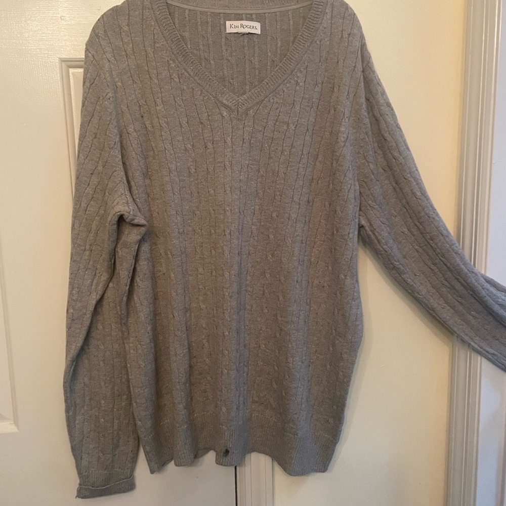Medium gray, knit sweater
